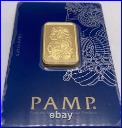PAMP Suisse Gold Bar 20 Gram Fortuna Veriscan New with Assay 1 Pc