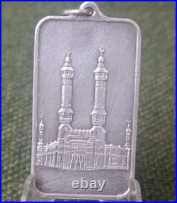 PAMP Suisse Ka'Bah Mecca Vintage Rare 1 oz Fine Silver Bar Pendant. 999