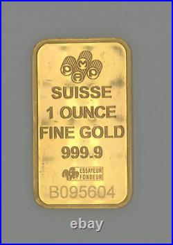 PAMP Suisse Lady Fortuna 1 Ounce Fine Gold 999.9 Pure 24K Yellow Gold Bar Solid