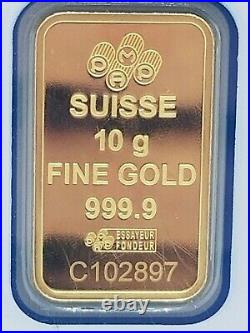 PAMP Suisse Lady Fortuna 10 Gram GOLD 999.5 SEALED Veriscan Bar #C102897