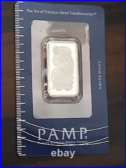 PAMP Suisse Lady Fortuna 20 Gram. 999 Platinum Bar, Sealed With Assay #C003317