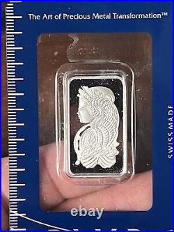 PAMP Suisse Lady Fortuna 20 Gram. 999 Platinum Bar, Sealed With Assay #C003317