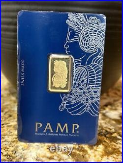PAMP Suisse Lady Fortuna 5 gram Gold Bar in Assay