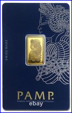 PAMP Suisse Lady Fortuna 5 grams Gold Bar in Assay