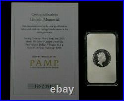 PAMP Suisse Lincoln 2015 999 Fine Silver bar Niue Island 176/2015 WOW! C1015