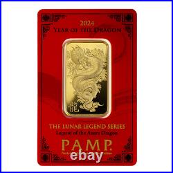 PAMP Suisse Lunar Dragon Gold 5 gram Bar 9999