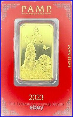 PAMP Suisse Lunar Year of the Rabbit 1 oz Gold. 9999 Fine Bar in Assay
