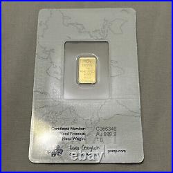 PAMP Suisse Rose 1 gram. 9999 Gold Bar Sealed Assay Card