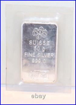 PAMP Suisse Swiss Lady Fortuna 50 Gram. 999 Fine Silver Bar