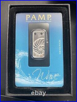PAMP Suisse WAVE 1/5 oz. 999 Fine Silver Bar / Necklace / Charm