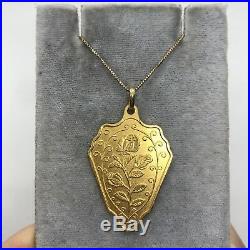 PAMP Suisse fine gold bar 999.9 24k pendant 10g bullion shield rose medallion