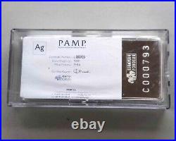 Pamp Fortuna 1 Kilo Silver Minted Bar 1000g In Plastic Case With Cert
