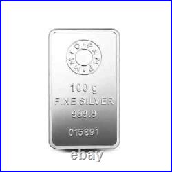 Pamp Mmtc Lotus 100 Gram Silver Bar In Tall Assay