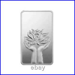 Pamp Mmtc Lotus 100 Gram Silver Bar In Tall Assay