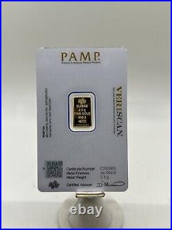 Pamp Suise 2.5g Fine Gold 999.9 Bar
