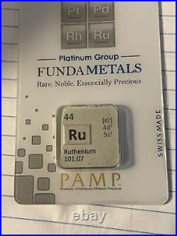 Pamp Suisse 1/2 OZ Ruthenium Bar EXTREMELY LIMITED