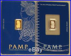 Pamp Suisse 1 Gram Gold & 1 Gram Platinum Fortuna Bullion Bar Pack