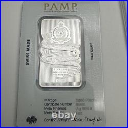 Pamp Suisse 1 oz. 9999 Fine Silver Legal Tender Bar Nature's Grip Sunbeam