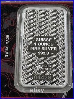 Pamp Suisse 1 oz Call of Duty Modern Warfare Silver Bar with Pendant