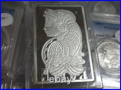 Pamp Suisse 10 oz Silver Fortuna Bar in Plastic Case with Assay Card