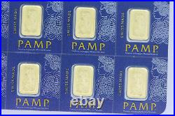 Pamp Suisse 1g. 999 Fine Gold Bar Sheet of 25