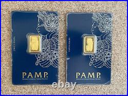 Pamp Suisse 2.5 Gram. 9999 Fine Gold Lady Fortuna Bar