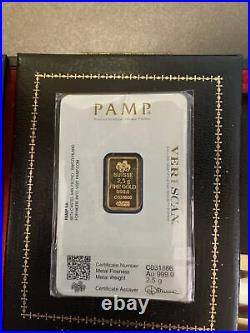 Pamp Suisse 2.5 gram. 9999 Fine Gold Bar 563045