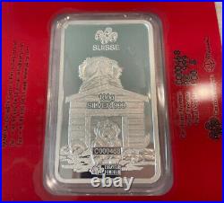 Pamp Suisse 2018 Lunar Year of the Dog 100 gram Silver Bar in Assay Card