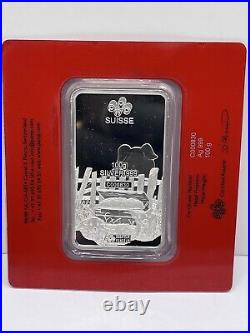 Pamp Suisse 2019 Lunar Year of the Pig 100 gram Silver Bar in Assay Card