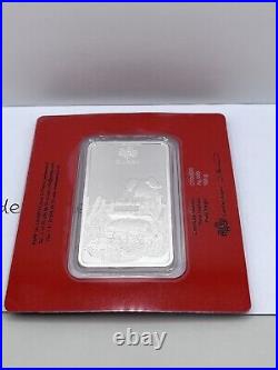 Pamp Suisse 2019 Lunar Year of the Pig 100 gram Silver Bar in Assay Card