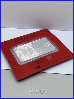 Pamp Suisse 2019 Lunar Year of the Pig 100 gram Silver Bar in Assay Card