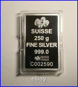 Pamp Suisse 250 Gram Fortuna Silver Bar (with certificate)