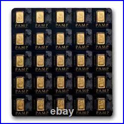 Pamp Suisse 25x1 Gram Gold Lady Fortuna Bar (Multigram Card)