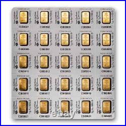 Pamp Suisse 25x1 Gram Gold Lady Fortuna Bar (Multigram Card)