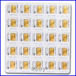 Pamp Suisse 25x1 Gram Gold Lady Fortuna Bar (Multigram Card)