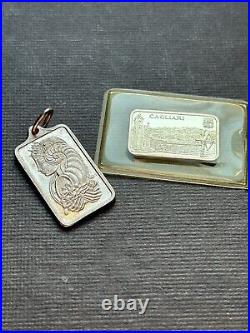 Pamp Suisse 2x5gram 999 Silver Bars Pendant