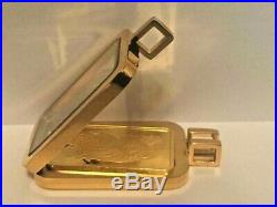 Pamp Suisse 5 grams 24k Gold Lady Fortuna Encased In Glass Pendant Bezel Locket