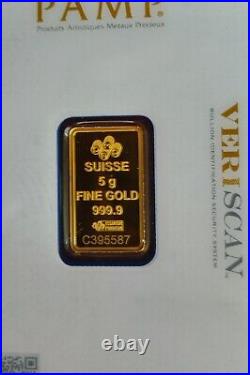Pamp Suisse 5G gold bar (In Assay)