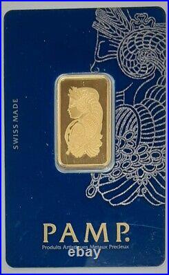 Pamp Suisse. 9999 Gold 1/2 Troy Ounce Bar in Original Assay Card