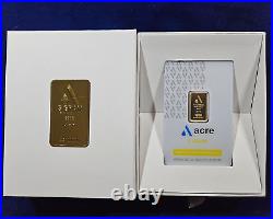 Pamp Suisse ACRE Gold Swiss 5 g GRAMS. 9999 BAR SEALED ASSAY withBox