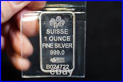 Pamp Suisse Fortuna 1 Troy oz. 999 fine silver art bar light toning C049