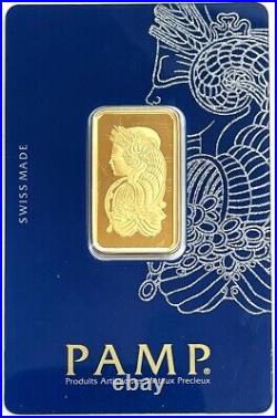 Pamp Suisse Gold 1/2 Oz Fortuna Bar Sealed In Assay Certificate Card