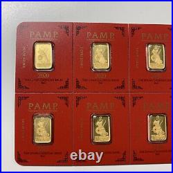 Pamp Suisse Gold 8 Gram Card Lunar Year Of The Rat 2020 Bar Sealed Assay 999.9
