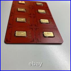 Pamp Suisse Gold 8 Gram Card Lunar Year Of The Rat 2020 Bar Sealed Assay 999.9