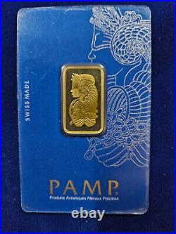 Pamp Suisse Gold Swiss 10 g GRAMS. 9999 BAR SEALED ASSAY COA CARD