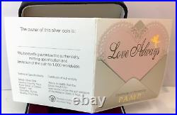 Pamp Suisse LOVE ALWAYS 1 oz. 999 Fine Silver Coin Classic Design