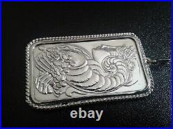 Pamp Suisse Lady Fortuna 1 Ounce Fine Silver Bar on Sterling Silver Bezel