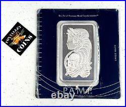 Pamp Suisse Lady Fortuna -100 Gram Silver Bar In Sealed Assay Card