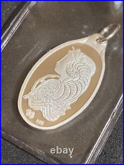 Pamp Suisse Lady Fortuna Pendant silver bar Holographic 999 Fine Silver 5G