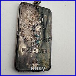 Pamp Suisse Lady Fortuna toned pendant 1 Oz 999 FINE Silver art bar